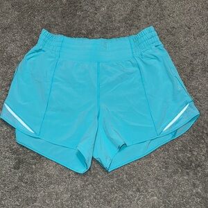 lululemon hotty hot Teal Blue Athletic Shorts